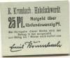 Habelschwerdt (heute: PL-Bystrzyca Klodzka) - Krumbach, Emil, Maurermeister, Baugeschäft und Sägewerk - -- - 25 Pfennig 