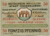 Hadersleben (heute: DK-Haderslev) - März 1920 - 50 Pfennig 