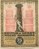 Hamburg - Kultur- und Sportwoche, Finanzausschuss und Geschäftsführung - 12.8.1921/24.8.1921 - 1.10.1921 - 75 Pfennig