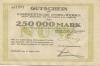 Hamburg - Norddeutsche Union-Werke, Werft, Maschinen- und Waggonbau AG, Rödingsmarkt 72 - 15.8.1923 - 30.9.1923 - 250000 Mark