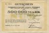 Hamburg - Norddeutsche Union-Werke, Werft, Maschinen- und Waggonbau AG, Rödingsmarkt 72 - 15.8.1923 - 30.9.1923 - 500000 Mark