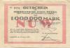 Hamburg - Norddeutsche Union-Werke, Werft, Maschinen- und Waggonbau AG, Rödingsmarkt 72 - 15.8.1923 - 30.9.1923 - 1 Million Mark