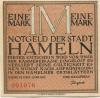 Hameln - Stadt - 1.6.1921 - 1 Mark 