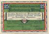 Hamm -Stadt - 1.10.1921 - 25 Pfennig 
