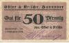 Hannover - Edler & Krische, Geschäftsbücherfabrik, Buch- und Steindruckerei - 1.9.1918 - 50 Pfennig 