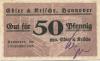 Hannover - Edler & Krische, Geschäftsbücherfabrik, Buch- und Steindruckerei - 1.9.1918 - 50 Pfennig