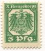 Hannover - X.Armeekorps - -- - 5 Pfennig 