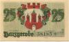 Harzgerode - Stadt - 7.7.1921 - 25 Pfennig 