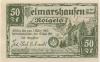 Helmarshausen (heute: Karlshafen (Bad)) - 15.5.1921 - 1.3.1922 - 50 Pfennig