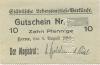 Herne - Stadt - 1.5.1917 - 10 Pfennig 