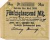 Herne - Vereinigte Kaufmannschaft - 1.9.1923 - 50000 Mark 