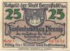 Herrnstadt (heute: PL-Wasosz) - Stadt - -- - 25 Pfennig 