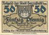 Herrnstadt (heute: PL-Wasosz) - Stadt - -- - 50 Pfennig 