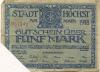 Höchst (heute: Frankfurt) - Stadt - 1.11.1918 - 1.2.1919 - 5 Mark 