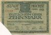 Höchst (heute: Frankfurt) - Stadt - 1.11.1918 - 1.2.1919 - 10 Mark 