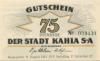 Kahla - Stadt - 15.8.1921 - 31.12.1921 - 75 Pfennig 