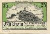 Kahla - Ohage, Georg, Leuchtenburg-Wirtschaft - 30.4.(1921) - 25 Pfennig 