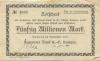 Kamenz - Kamenzer Bank AG - September 1923 - 50 Millionen Mark 