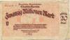 Karlsruhe - Reichsbahndirektion - 20.8.1923 - 20 Millionen Mark 