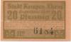 Kempen - Stadt - 9.3.1920 - 20 Pfennig 