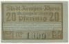 Kempen - Stadt - 9.3.1920 - 20 Pfennig 