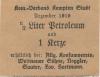 Kempten - Kommunal-Verband - Dezember 1919  - 1/2 Liter Petroleum 