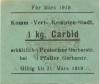 Kempten - Kommunal-Verband - März 1919 - 31.3.1919 - 1 kg Carbid 