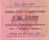 Kempten - Kommunal-Verband - April 1919 - 30.4.1919 - 1 kg Carbid 