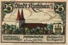 Kirchhain - Städtische Sparkasse - 1.8.1921- 25 Pfennig 