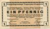 Königsbrück - Kriegsgefangenenlager Truppenübungsplatz - 1.10.1915 - 1 Pfennig
