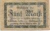 Kulmbach - Stadt - 12.10.1918 - 31.1.1919  - 5 Mark 