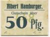 Landeshut (heute: PL-Kamienna Góra) - Hamburger, Albert, Mechanische Leinen-Weberei - -- - 50 Pfennig
