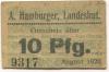 Landeshut (heute: PL-Kamienna Góra) - Hamburger, Albert, Mechanische Leinen-Weberei - August 1920 - 10 Pfennig 