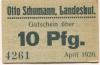 Landeshut (heute: PL-Kamienna Góra) - Schumann, Otto - April 1920 - 10 Pfennig 