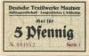 Langenbielau (heute: PL-Bielawa) - Mautner, Deutsche Textilwerke AG - -- - 5 Pfennig