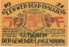 Langenhorn - Gemeinde - - 31.3.1922 - 50 Pfennig 