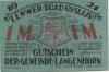 Langenhorn - Gemeinde - - 31.3.1922 - 1 Mark 