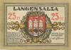 Langensalza (Bad) - Stadt - 1921 - 25 Pfennig 