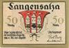 Langensalza (Bad) - Freiwillige Turner-Feuerwehr - - 1.12.1921 - 50 Pfennig 
