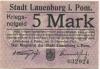 Lauenburg (heute: PL-Lebork) - Stadt - 15.11.1918 - 5 Mark 
