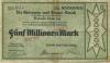Leipzig - Deutsche Bank, Filiale Leipzig - 22.8.1923 - 5 Millionen Mark 