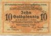 Leipzig - Handelskammer - Oktober 1923 - 10 Gold-Pfennig 