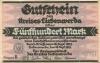 Liebenwerda (Bad) - Kreis - 16.9.1922 - 500 Mark 