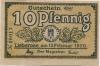 Lieberose - Stadt - 15.2.1920 - 10 Pfennig 