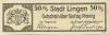 Lingen - Stadt - - 1.4.1920 - 50 Pfennig 