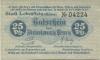 Lobenstein - Stadt - 29.9.1918 - 25 Pfennig 