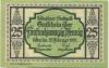 Löbejün (heute: Wettin-Löbejün) - Stadt - 25.2.1921 - 25 Pfennig 