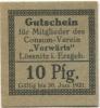 Lößnitz - Consumverein Vorwärts eGmbH - - 30.6.1921 - 10 Pfennig 