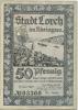 Lorch - Stadt - 15.6.1921 - 50 Pfennig 