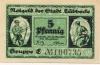 Lübbecke - Stadt - 14.5.1920 - 5 Pfennig 